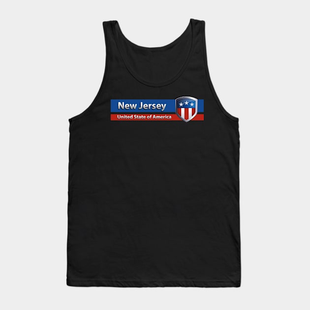 New Jersey - United State of America Tank Top by Steady Eyes